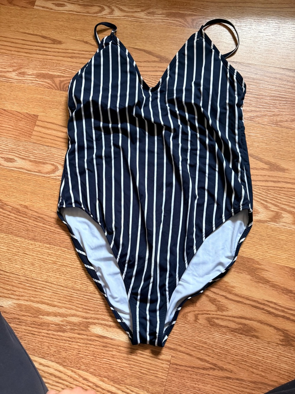 Women’s Navy Stripe One-Piece Swimsuit